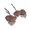 Antiqued Metal Leaf Lever Back Dangle Earrings, Handmade with Copper, Bronze Brass, and Silver product 2